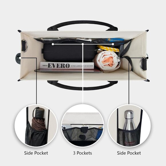 Personalized Initial Canvas Tote Bag, for Wedding, Birthday, Beach, Perfect Gift - Picture 4 of 7